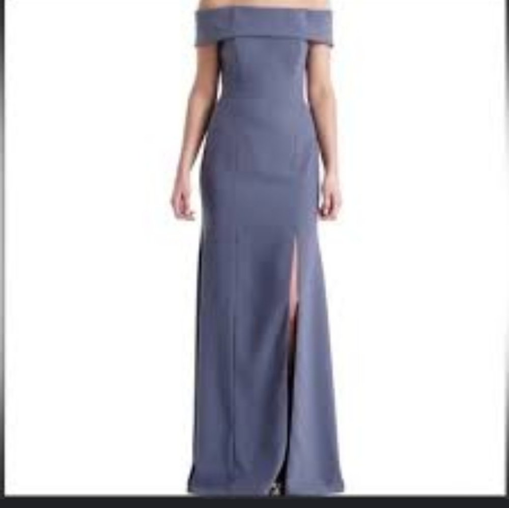 Wine red evening gown